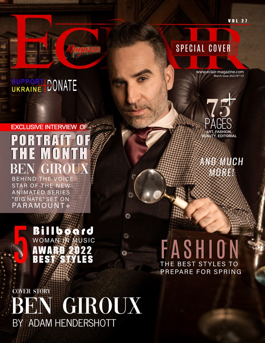 Ben on the cover of Eclair Magazine