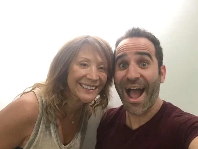 Ben on set with Cheri Oteri