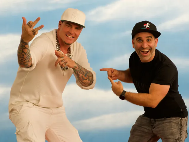 Ben on set with Vanilla Ice