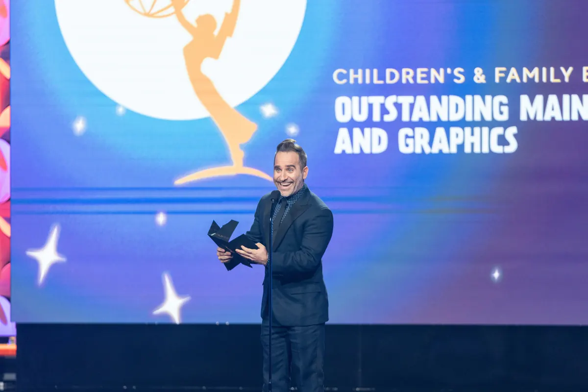 Ben presenting on stage at the Children’s & Family Emmys.